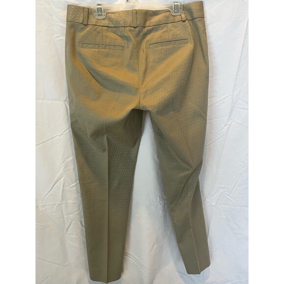 Womens Banana Republic Hampton Pant tan geometric pattern size 2 Business casual - Picture 3 of 7